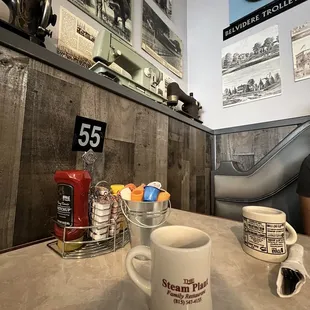 a cup of coffee on a table