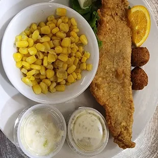 Fried walleye