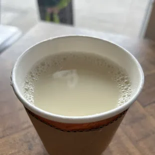 Hot soy milk
