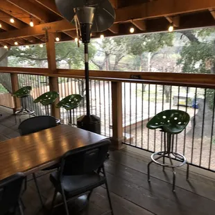 Deck overlooking Farm and Orchard . Open year round with heated deck