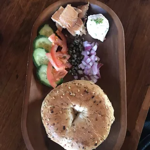 Salmon Plater w/ bagel