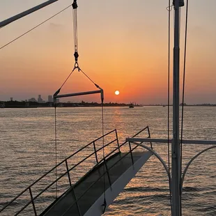 Sunset view from the bow