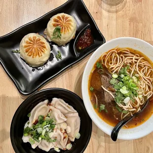 Seared Beef Noodle Soup Hot Dumpling Bowl