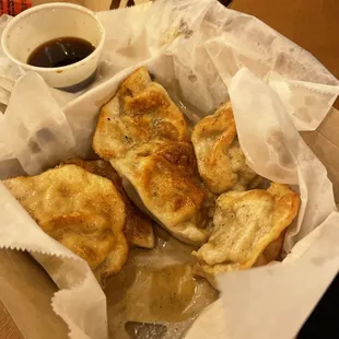 Seared pork and shrimp dumplings or as we like to call them fluffy pieces of heaven!