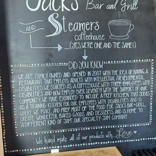 the menu