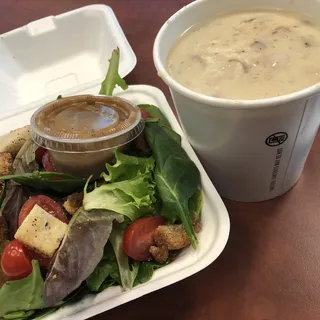 Clam Chowder & Salad