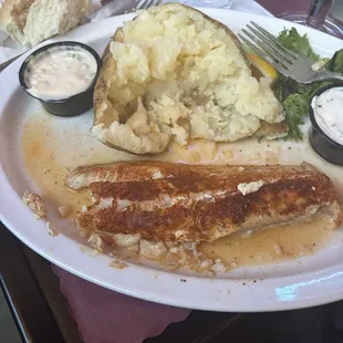 Broiled haddock dinner!