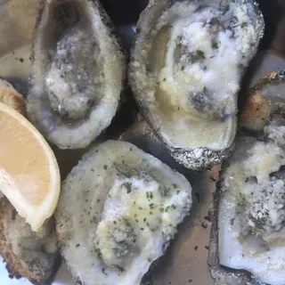 Grilled Garlic Parmesan Oysters (6)