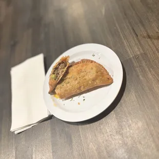 Fried Meat Pie inside view