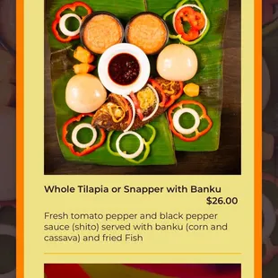 Menu photo