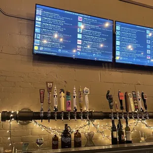 beer taps on the wall