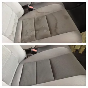 Car upholstery steam cleaning