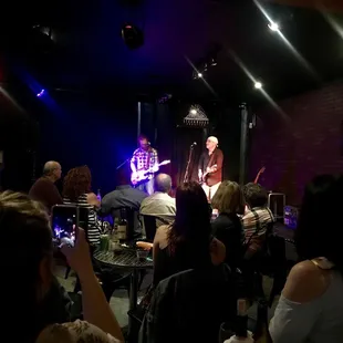 a band playing on stage