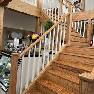Staircase inside cafe