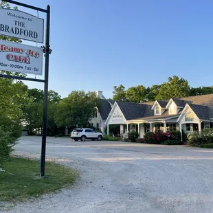 the front of the building