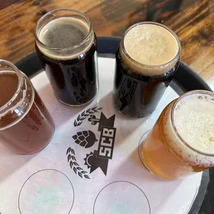 4 tasters of some of their current beers