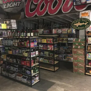 a variety of beer products