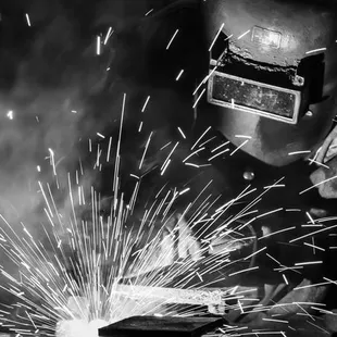 a welder in action
