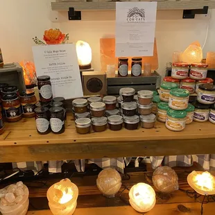 Jams and pickles from their partners