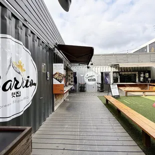 sushi and sashimi, outside