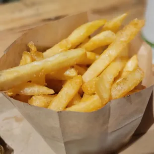 a basket of french fries