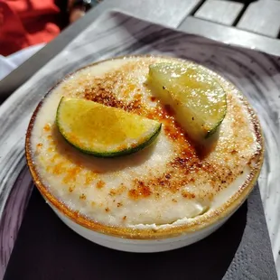 Key lime pie creme brulee