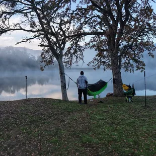 8am sunrise fog over the lake