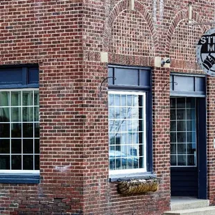 the front of the building