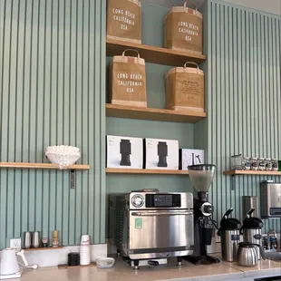 a coffee shop counter