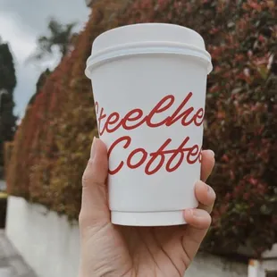 Vanilla latte with oat milk