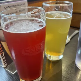 Dust Off- blood orange fruit beer  &amp; Cream of the Crop cream ale