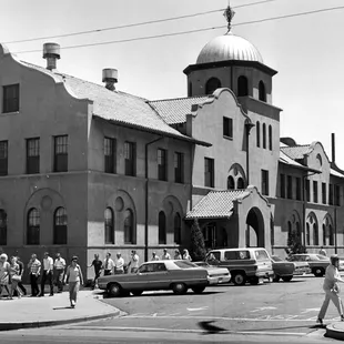 Historic photo of the Colorado Fuel and Iron administration building, which now houses the CF&amp;I Archives.