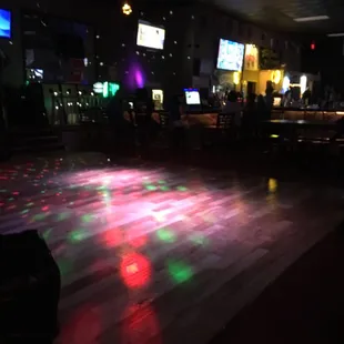 Big enough dance floor with karaoke and dj stage