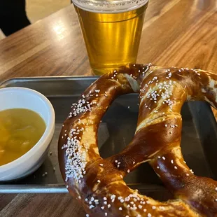 Pretzel and beer action