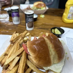 Smash burger and homemade fries!