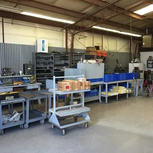 Very tidy workshop, they build everything and install it here