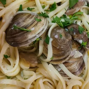 Linguini and fresh clams, special tonight.