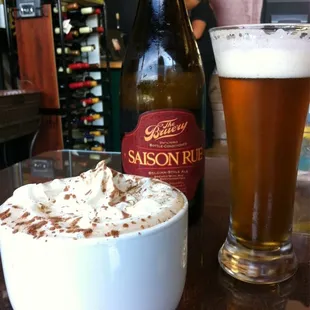 Mochacchino and beer