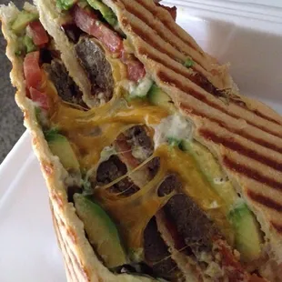 Burgini -- hamburger panini?? Yes please!! Amazingly delicious