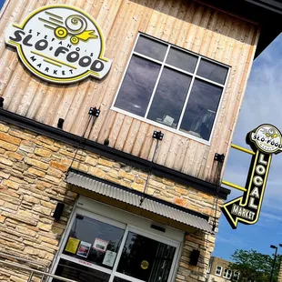 the front of the building