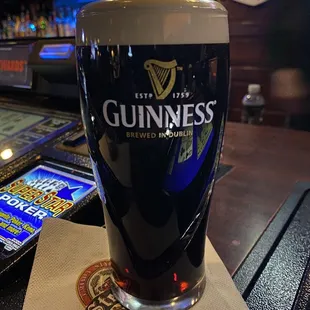 Perfectly poured Guinness by Erin.