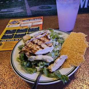 Chicken Caesar salad.