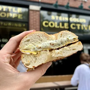 Egg + Swiss Cheese, Roasted Jalapeño Cream Cheese, Onion Bagel