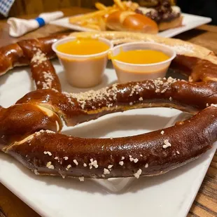 Beer cheese pretzel
