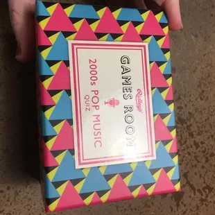 Trivia cards on our table!