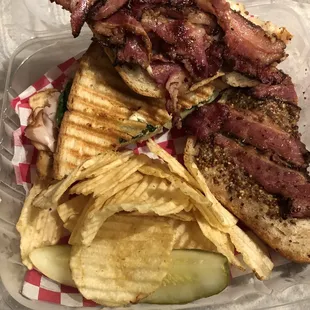 Inside the pastrami sandwich
