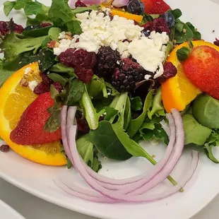 a plate of mixed salad