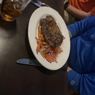 a plate of food on a table