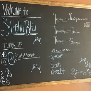 a blackboard with chalk writing on it