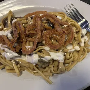 Brisket and noodles - very tasty and plentiful despite the accompanying staph in it or the salad served before.